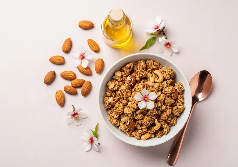 almond oil infused granola recipe crunchy nutty and