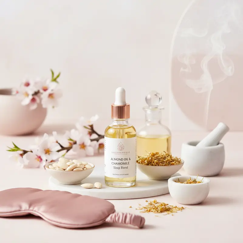 diy almond oil and chamomile calming sleep oil for better