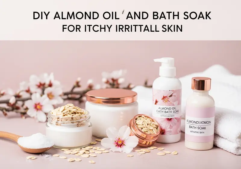 diy almond oil and oatmeal bath soak for itchy irritated
