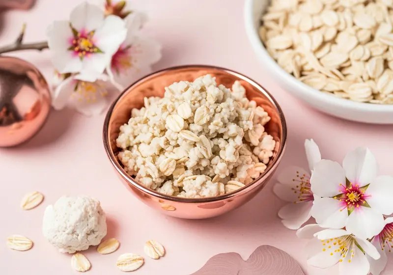 diy almond oil and oatmeal bath soak for itchy irritated
