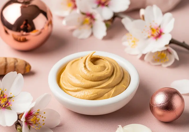 diy almond oil and turmeric face mask for brightening dull