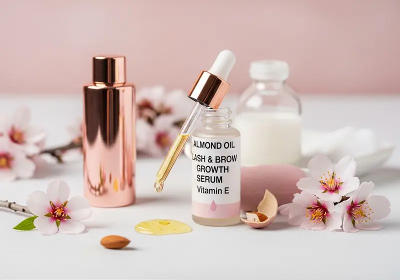 diy almond oil lash and brow growth serum with vitamin e