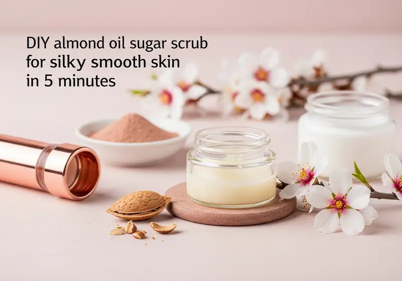 diy almond oil sugar scrub for silky smooth skin in 5