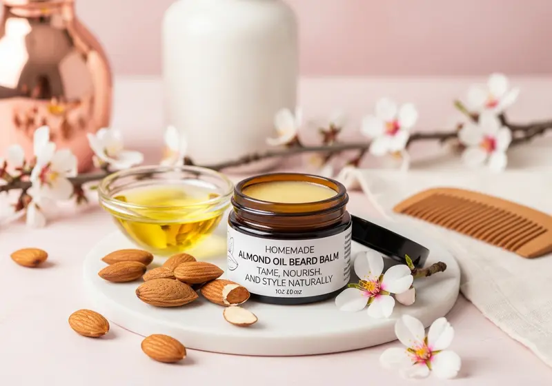 homemade almond oil beard balm tame nourish and style