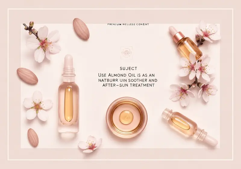 how to use almond oil as a natural sunburn soother and